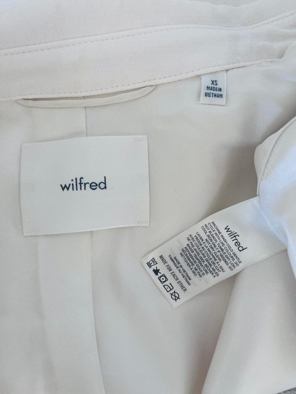 NEW! Artizia Wilfred Little Cropped Jacket Button In Light Birch/Ivory XS - Picture 16 of 16